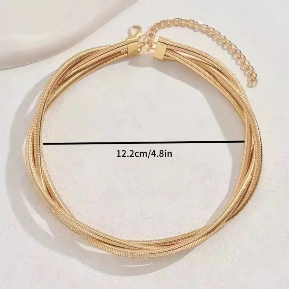 Silver Multi-Layer Necklace | Modern Minimal - Picture 5 of 5